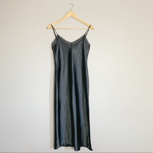 Vintage Dresses & Skirts - Slip dress with mesh neckline detail